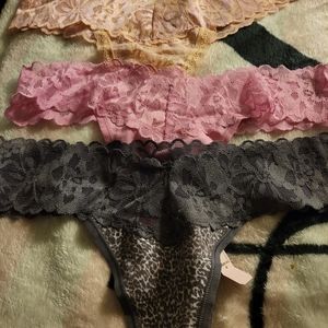 Lot of 3 beand new Victoria Secret  undies size med